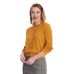 Hearts Charm Cardigan sennepsgul 