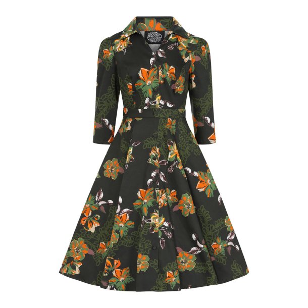 Hearts Gina Floral 1950'er skjortekjole