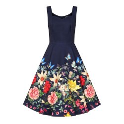 Hearts Moonlight Butterfly 50er swingkjole