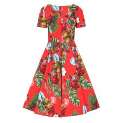 Hearts Tropical Blossom 50er swingkjole