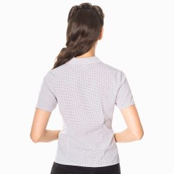 Lou Lou skjortebluse hvid med prikker