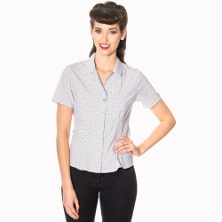 Lou Lou skjortebluse hvid med prikker