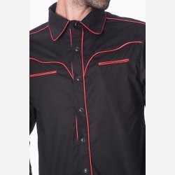 Western skjorte med rde kanter