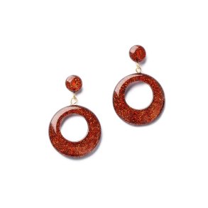 Splendette Bronze Glitter Hoop reringe