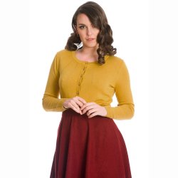 Nina Cardigan i sennepsgul