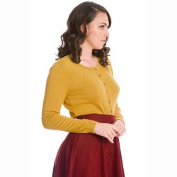 Nina Cardigan i sennepsgul