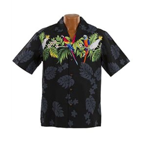 Parrots Hawaii skjorte black