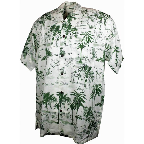 Palma grn Hawaii skjorte