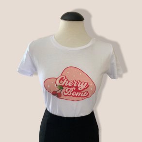 The Cherrybomb Girl T-shirt i hvid