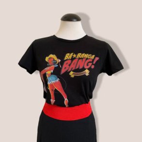 The Devil Cowgirl Girl T-shirt i sort