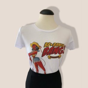 The Devil Cowgirl Girl T-shirt i hvid