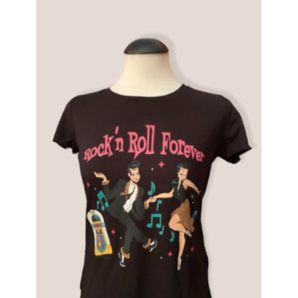 The Rock'n'roll dancers t-shirt i sort