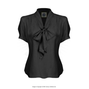 Pretty Retro top med sljfe i sort