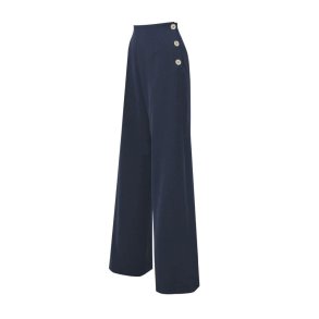 Pretty Retro swing hjtaljede slacks i Navybl