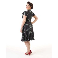 Pretty Retro Tea kjole Black Floral