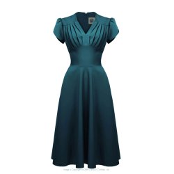 Pretty Retro Swing kjole i petrol