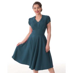 Pretty Retro Swing kjole i petrol