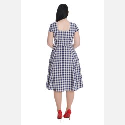 Row Boat Date Check Swingkjole bl