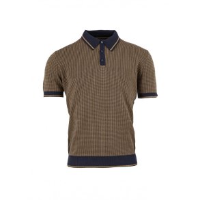 Relco Strikpolo med dogtooth i navy
