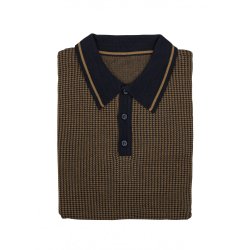 Relco Strikpolo med dogtooth i navy