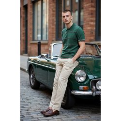 Relco stribet kabel strikpolo Green