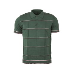 Relco stribet kabel strikpolo Green