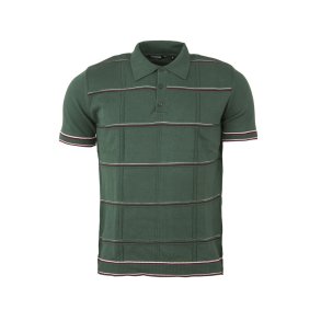 Relco stribet kabel strikpolo Green