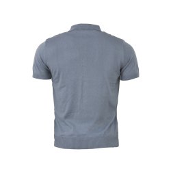 Relco stribet strikpolo Sky Blue