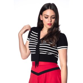 Sailor Stripe Top i sort