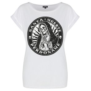 Mexican Mob Santa Muerte kvinde t-shirt hvid