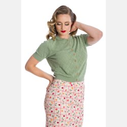 Summer Scallop cardigan grn