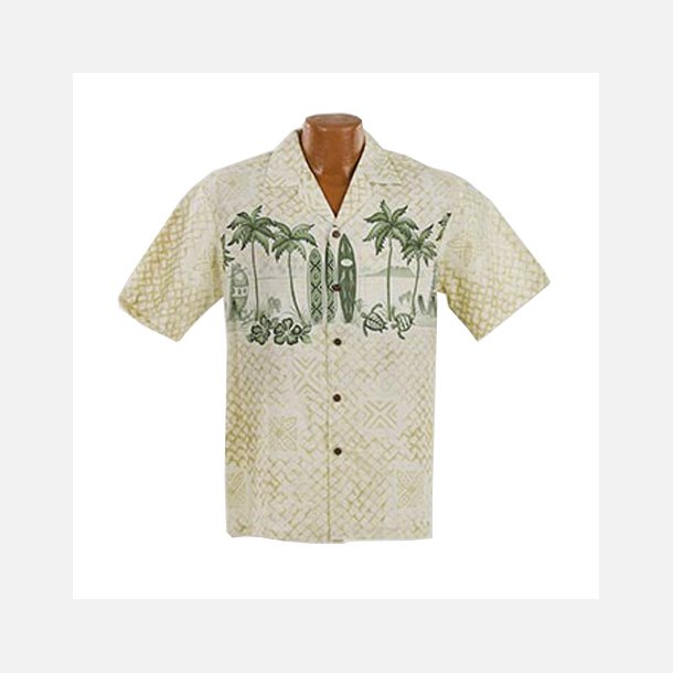 Surf Mat Green Hawaii skjorte