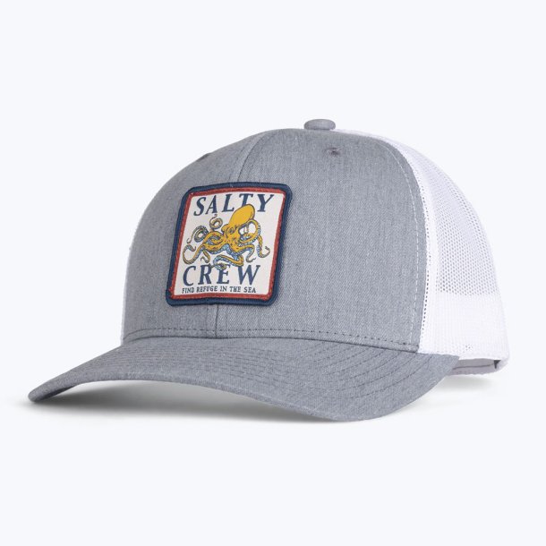 Salty Crew Ink Slinger Retro Trucker Cap i Heather grey/white