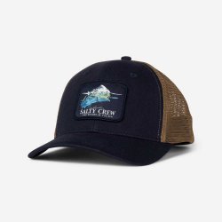 Salty Crew Mahi Mount Surface Trucker Cap Navy/Gold