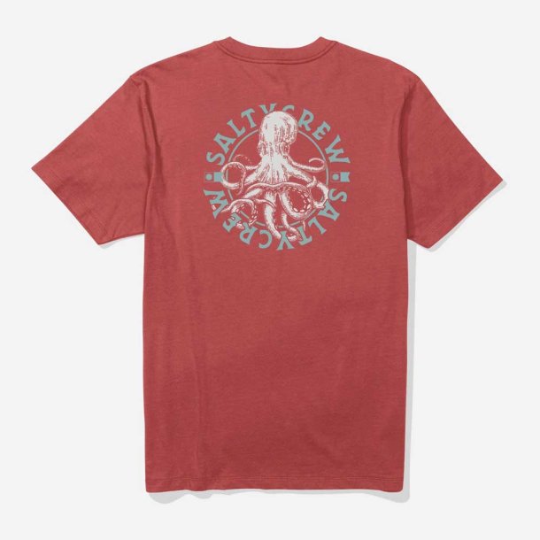 Salty Crew T-shirt - Tentacles Washed Red