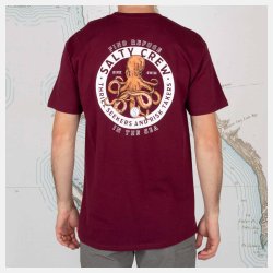 Salty Crew T-shirt - Deep Reach Burgundy