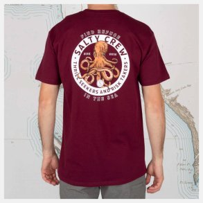 Salty Crew T-shirt - Deep Reach Burgundy