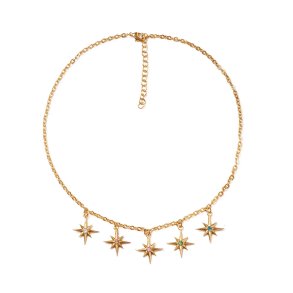 Splendette Gems Starburst Gold halskde