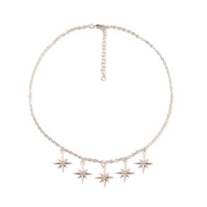 Splendette Pearls Starburst Silver halskde