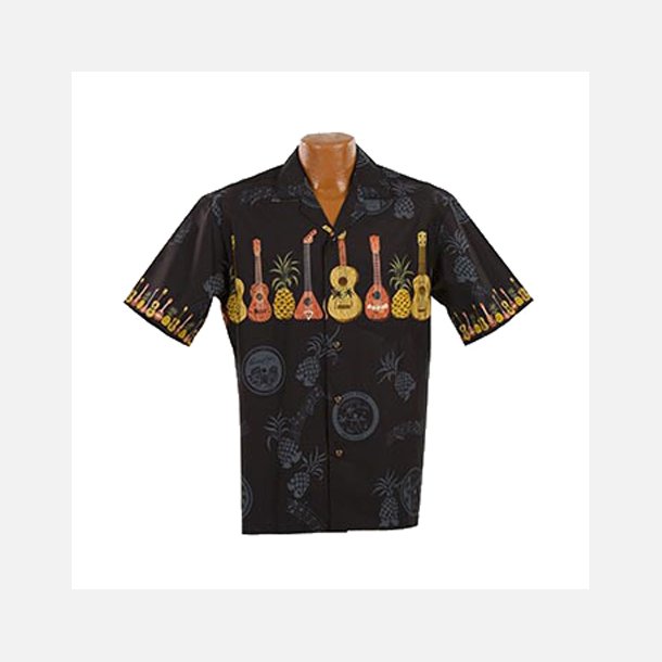 Ukulele Black Hawaii skjorte