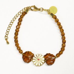 Poppy armb�nd Brown & White 