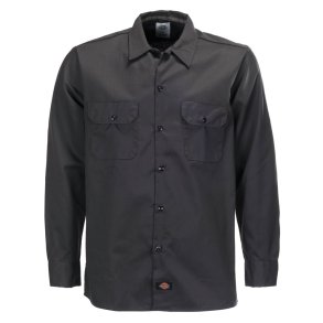 Dickies slim workshirt Langrmet Black