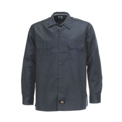 Dickies slim workshirt LS Charcoal