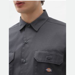 Dickies Relaxed Fit Workshirt kort�rmet charcoal
