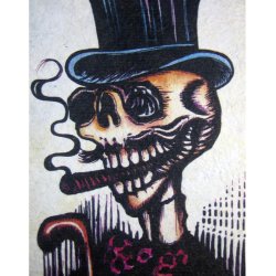 Mexicansk Postkort Calavera