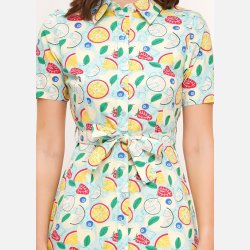 Circus Retro Lemonade pencil skjortekjole