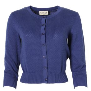 Circus Organic Waffle cardigan Blue
