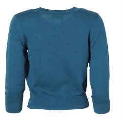 Circus Organic Waffle cardigan Teal
