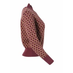 Circus Polka sweater i Beet Red (Eco)