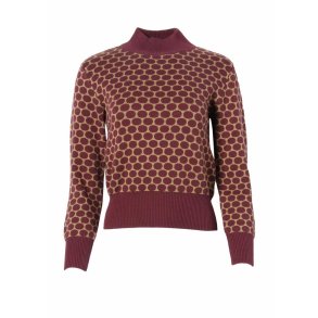 Circus Polka sweater i Beet Red (Eco)